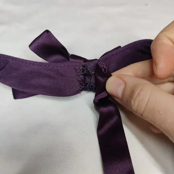 White by Vera Wang Plum Purple Halter Neck Bow Maxi Bridesmaid Prom Dress 2 - Picture 8 of 15